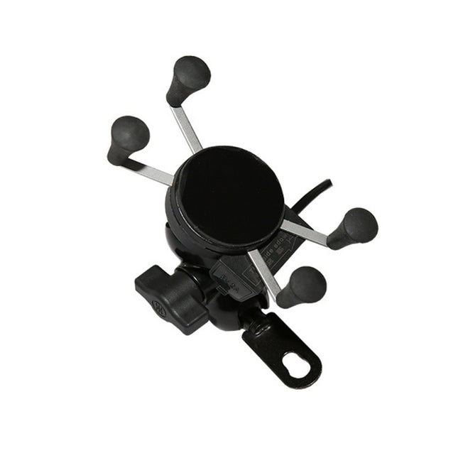 Universal 12V Motorcycle USB Phone Charger with Holder, Suitable for 3.5-6.5 inch Smartphones, X-3