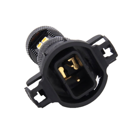 2 PCS Super Bright PSX24W DC 12V 5W 350LM Auto Car Fog Light with 16 SMD-3030 LED Bulbs Lamp, White + Yellow Light, PSX24W