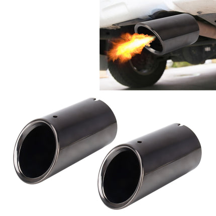 2 PCS Car Styling Stainless Steel Exhaust Tail Muffler Tip Pipe for VW Volkswagen 1.8T/2T Swept Volume, Audi A1/A3/A4L/Q3/Q5, 1.8T/2T