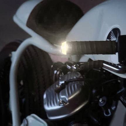 Pair Motorcycle Turn Signal Light Grip Bar Plug Strobe Side Marker End LED Handlebar Lamp, Green Light, Red Light, Turn Double Light, Blue Light, Pink Light