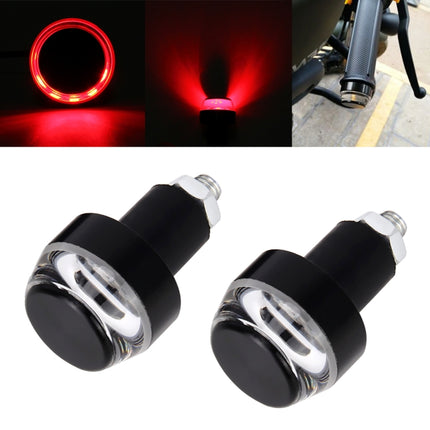 Pair Motorcycle Turn Signal Light Grip Bar Plug Strobe Side Marker End LED Handlebar Lamp, Green Light, Red Light, Turn Double Light, Blue Light, Pink Light