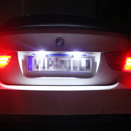 2 PCS DC 12V 2W 120LM 6000K LED License Plate Light 18-SMD Bulbs Lamps for Astra F 91-98, G Estate(F69) 98-05, Opel Corsa B 93-00, Omega A 86-94, For Astra/Opel Corsa