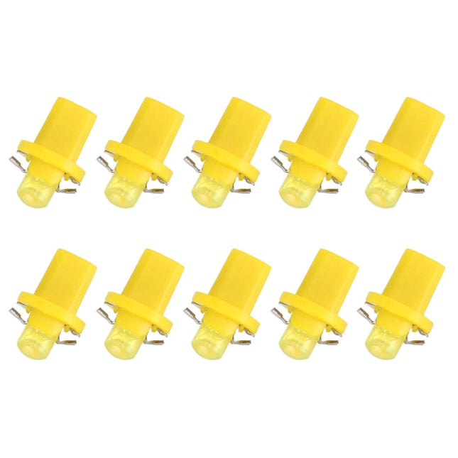 10 PCS 0.4W B8.5 Wedge Instrument Panel COB LED Light Dashboard Gauge Cluster Indicator Lamp Bulb, 0.4W B8.5