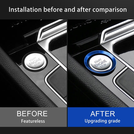 Car Engine Start Key Push Button Ring Trim Aluminum Alloy Sticker Decoration for Volkswagen, For Volkswagen (Engine Start), For Volkswagen