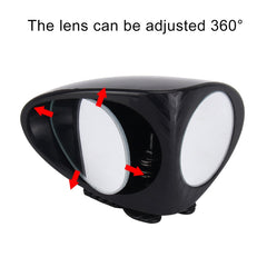 3R-046 360 Degrees Rotatable Right Blind Spot Side Assistant Mirror for Auto Car, Right Black, Right White