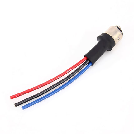 1 Pair 1157 / BAY15D Bulb Holder Base Male Socket with Wire, 1157 / BAY15D