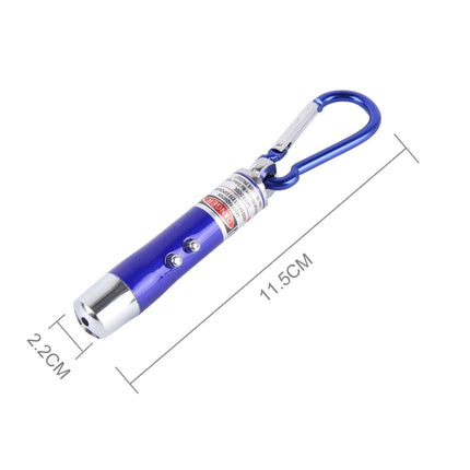 2pcs Outdoor Keychain Metal Shell Mini LED Flashlight Laser Light with Money Detecting