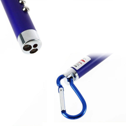 2pcs Outdoor Keychain Metal Shell Mini LED Flashlight Laser Light with Money Detecting