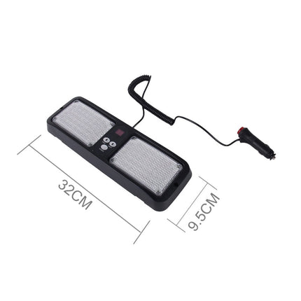 High qulaity DC 12V,9W LED Waterproof Car Sunshade White Light Warning Lights Strobe Emergency Lights Flashing Light with 12 Kinds Flash Patterns, White