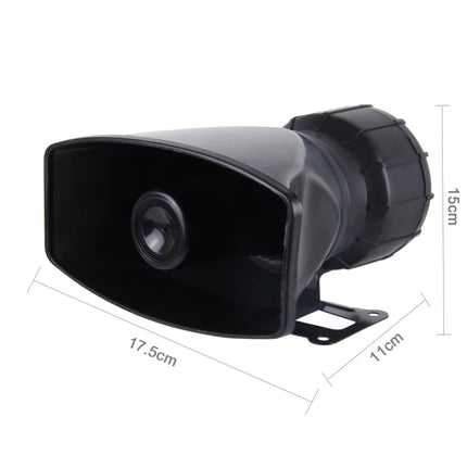 HJS-78005 12V 60W 300dB Car Electric Alarm Air Horn Siren Speaker 5 Sound Tone/ 3 Sound Tone Super Loud With Mic, Cable Length: 60cm, HJS-78005