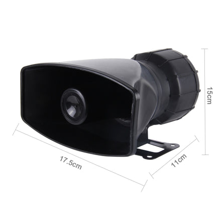 HJS-78005 12V 60W 300dB Car Electric Alarm Air Horn Siren Speaker 5 Sound Tone/ 3 Sound Tone Super Loud With Mic, Cable Length: 60cm, HJS-78005