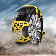 6 PCS Car Snow Tire Anti-skid Chains Winter Car Snow Tire Chains Wheel Chains Anti-skid Belt Thickened Anti-slip Chains with Effortless Wheel, Anti-skid Chains 10