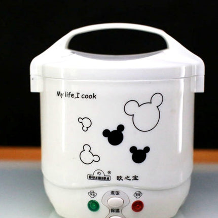 OUSHIBA Car Auto Mini Special Non-stick Inner Pot Multi-function Rice Cooker for Rice Soup Noodles Vegetable Dessert, Random Color Delivery