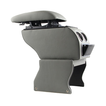 Car ABS Leather Wrapped Armrest Box with Fast Charge USB Holes and Cables for Tiguan, For Tiguan(Black), For Tiguan(Grey)