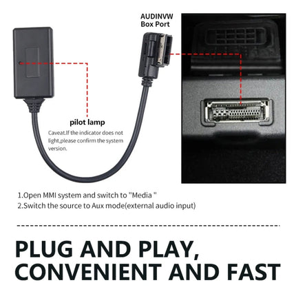 Car MMI 3G AMI Bluetooth Audio Cable Wiring Harness for Audi Q5 A5 A7 R7 S5 Q7 A6L A8L A4L, For Audi A6L / A8L