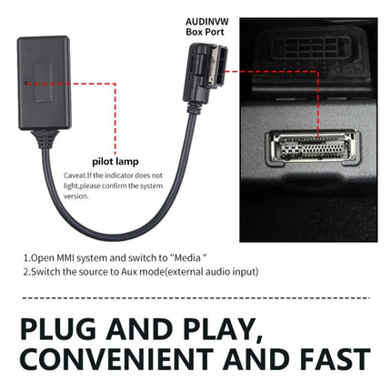 Car MMI 3G AMI Bluetooth Audio Cable Wiring Harness for Audi Q5 A5 A7 R7 S5 Q7 A6L A8L A4L, For Audi A6L / A8L