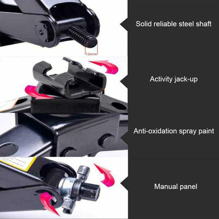 Upright ST-103D Heavy Duty Stabilizer Scissor Jack with Handle Lift Levelers 2000 Pound (1 Ton) Capacity Each - 10 to 35 CM Range, 1T Jack with Handle