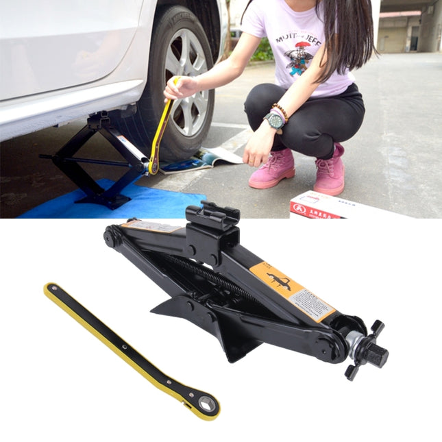 Upright ST-112C Heavy Duty Stabilizer Scissor Jack with Handle Lift Levelers 4000 Pound (2 Ton) Capacity Each - 9.8 to 44.2 CM Range, 2T Jack with Handle