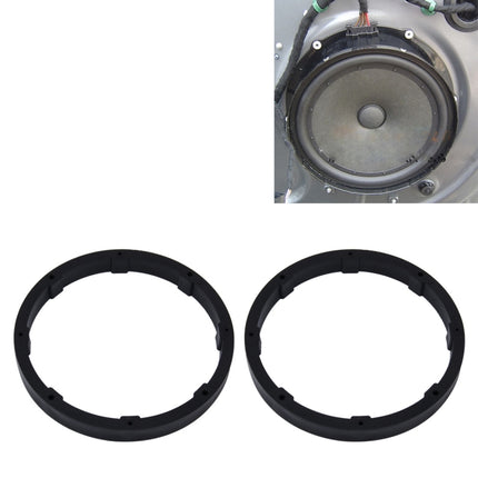 2 PCS 6.5 inch Car Auto ABS  Loudspeaker Base Protection Solid Cover Holder Mat, Inner Diameter: 14.5cm, Universal 6.5 inch