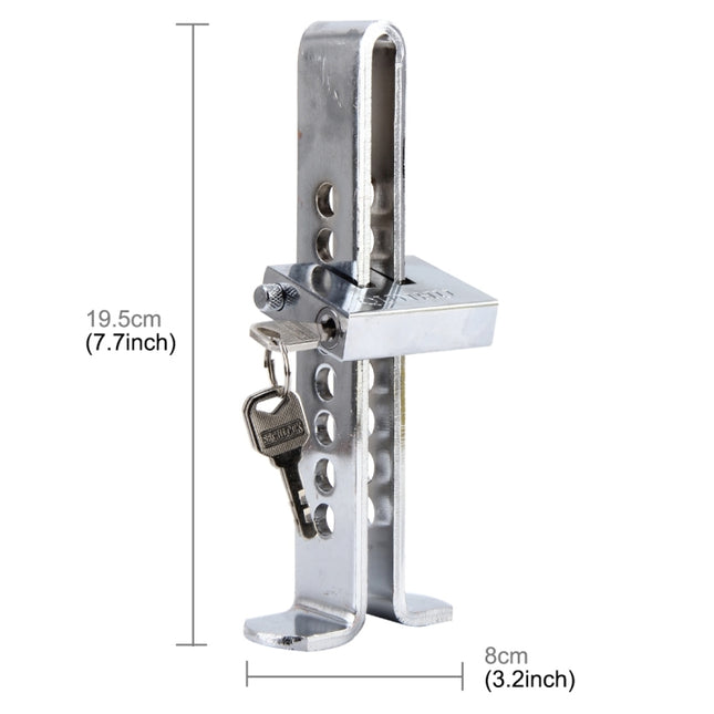 Car Auto Stainless Steel  Anti-theft Clutch Lock Car Brake Safety Lock Tool Accelerator Pedal Lock with Keys Suitable for Clutch Height Under 19.5cm, Clutch Height Under 19.5cm
