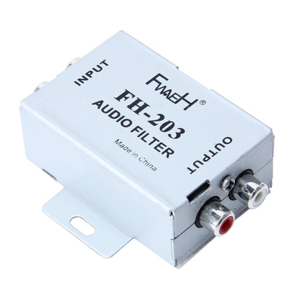 FH-203 12V Vehicle Car Audio Amplifier Noise Filter RCA Plug Loop Isolator for DVD Stereos, FH-203