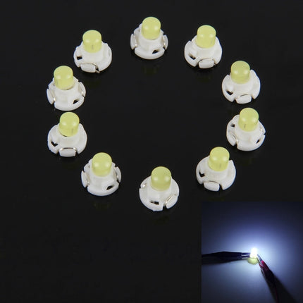 10PCS 2W T4.2 Wedge Instrument Panel LED Light Dashboard Gauge Cluster Indicator Lamp Bulb, 2W T4.2, T4.2