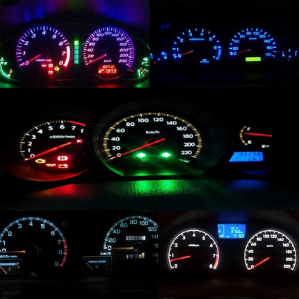 10PCS 2W T4.7 Wedge Instrument Panel LED Light Dashboard Gauge Cluster Indicator Lamp Bulb, 2W T4.7, 2W  T4.7