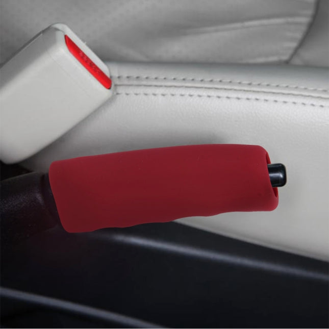 Rubber Car Hand Brake Cover Shift Knob Gear Stick Cushion Cover Car Accessory Interior Decoration Pad, Hand Brake Cove(Black), Hand Brake Cove(Grey), Hand Brake Cove(Khaki), Hand Brake Cove(Blue), Hand Brake CoveRed)