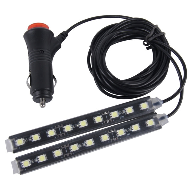 2 in 1 4.5W 18 SMD-5050-LEDs RGB Car Interior Floor Decoration Atmosphere Neon Light Lamp, DC 12V, 2 in 1 4.5W (Pink Light), 2 in 1 4.5W (White Light)