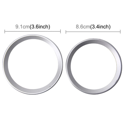 2 PCS/Set Zinc Alloy Steering Wheel Decoration Ring Sticker Logo Car Styling Modification Car Front Logo Ring Decoration Rear Cover Trim Hood Emblem Rings for BMW 3 Series, For BMW 3 Series