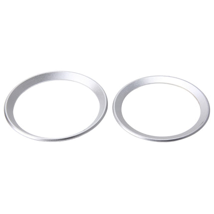 2 PCS/Set Zinc Alloy Steering Wheel Decoration Ring Sticker Logo Car Styling Modification Car Front Logo Ring Decoration Rear Cover Trim Hood Emblem Rings for BMW 3 Series, For BMW 3 Series