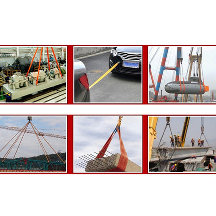 5m x 5cm 8 Tons Towing 2 Tons Lifting High Strength Heavy Duty Vehicle Lifting Towing Pull Strap Rope, Random Color Delivery