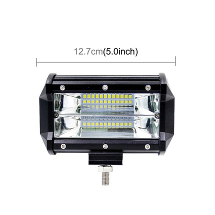 5 inch 18W 24 LED Waterproof IP67 Two Bar Modified Off-road Lights Spotlight Light Car Work Lights, DC 9-48V, Spot/72W/6000K 3000LM, Yellow/18W/3000K 1080LM