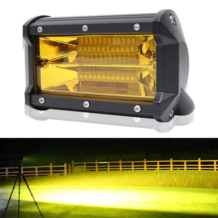 5 inch 18W 24 LED Waterproof IP67 Two Bar Modified Off-road Lights Spotlight Light Car Work Lights, DC 9-48V, Spot/72W/6000K 3000LM, Yellow/18W/3000K 1080LM