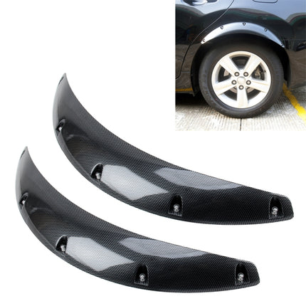 2 PCS 58cm Car Stickers Rubber Large Round Arc Strips Universal Fender Flares Wheel Eyebrow Decal Sticker Eyebrow Car-covers Black Striped Round Arc Strips, 58cm