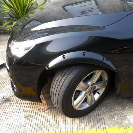 2 PCS 58cm Car Stickers Rubber Large Round Arc Strips Universal Fender Flares Wheel Eyebrow Decal Sticker Eyebrow Car-covers Black Striped Round Arc Strips, 58cm