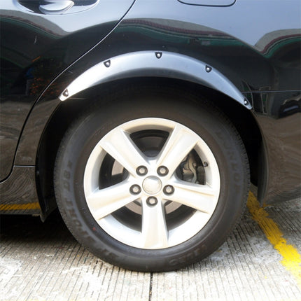 2 PCS 58cm Car Stickers Rubber Large Round Arc Strips Universal Fender Flares Wheel Eyebrow Decal Sticker Eyebrow Car-covers Black Striped Round Arc Strips, 58cm