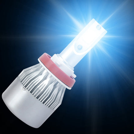 2 PCS H7 18W 1800 LM 8000K IP68 Casnbus Constant Current Car LED Headlight with 2 COB Lamps, DC 9-36V