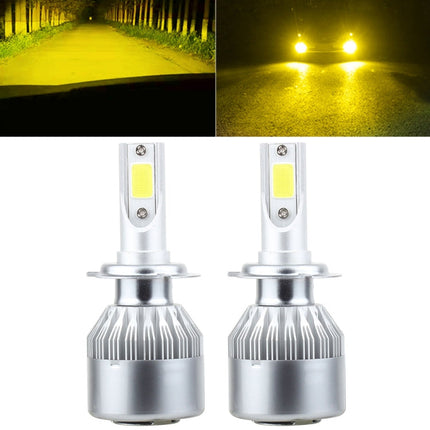 2 PCS H7 18W 1800 LM 8000K IP68 Casnbus Constant Current Car LED Headlight with 2 COB Lamps, DC 9-36V