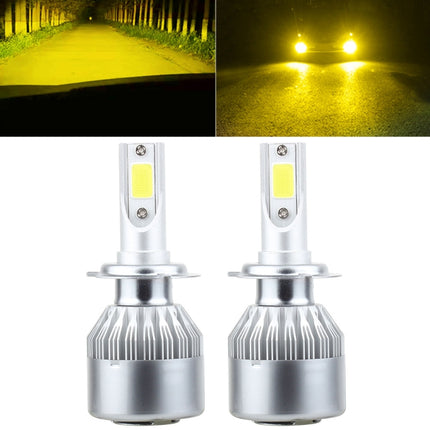 2 PCS H7 18W 1800 LM 8000K IP68 Casnbus Constant Current Car LED Headlight with 2 COB Lamps, DC 9-36V, H7