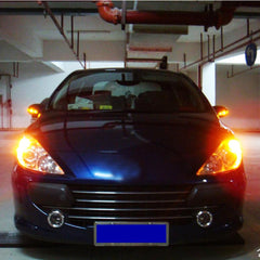 2 PCS 1156 / BA15S 4.5W DC 12V 6000K 290LM Car Auto Ceramics Turn Lights / Reversing Light 27LEDs SMD-7020 Lamps, with Projector Lens