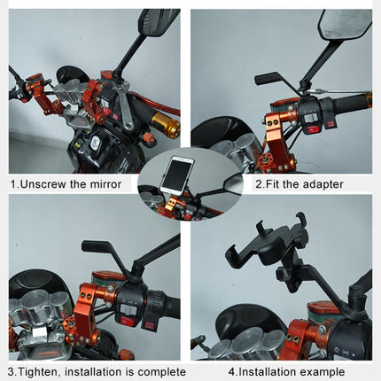 Motorcycle Rear View Mirror Aluminum Alloy Bracket, Random Color Delivery, Mirror Aluminum Alloy Bracket,