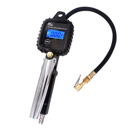 Car Multi-functional Digital LCD Display Tire Air Pressure Inflator Gauge Vehicle Tester Inflation Monitoring, Display Tire Air Pressure