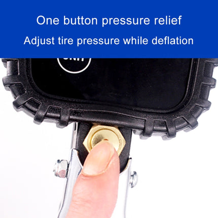 Car Multi-functional Digital LCD Display Tire Air Pressure Inflator Gauge Vehicle Tester Inflation Monitoring, Display Tire Air Pressure