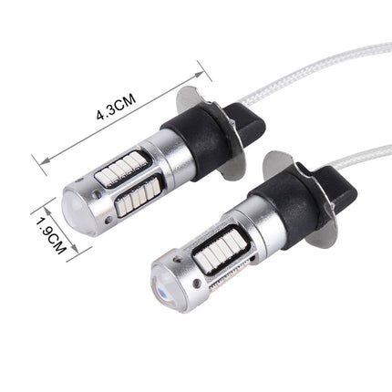 2 PCS H3 10W 30 SMD-4014 LEDs Car Fog Light, DC 12V, H3 (White Light), H3 (Blue Light), H3 (Pink Light), H3 (Ice Blue Light), H3 (Orange Light), H3 (Red Light)