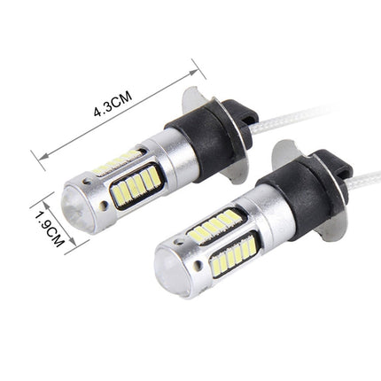 2 PCS H3 10W 30 SMD-4014 LEDs Car Fog Light, DC 12V