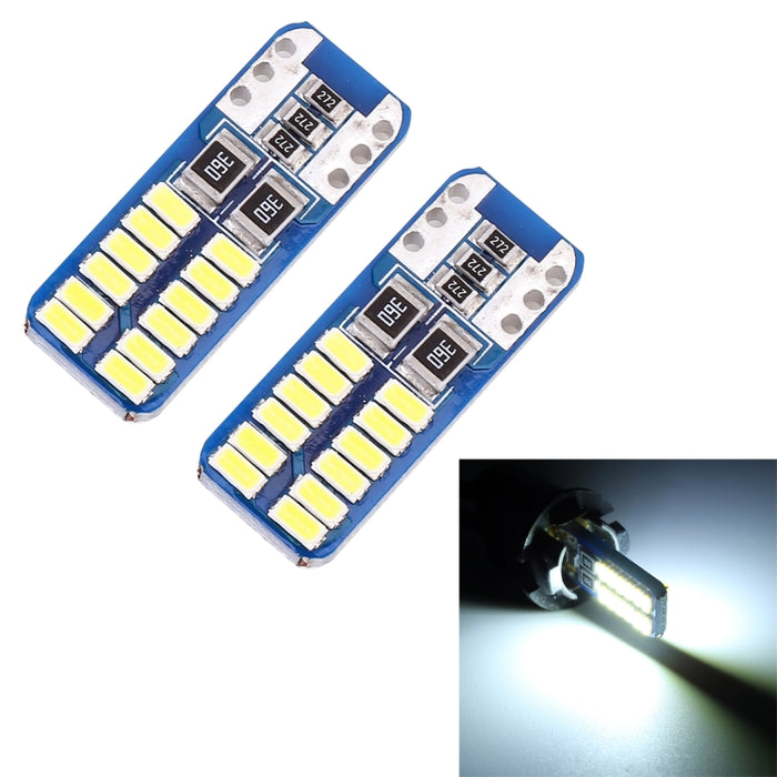 2 PCS T10 / W5W / 168 / 194 DC12V 1.4W 6000K 90LM 12LEDs SMD-3014 Car Reading Lamp Clearance Light, with Decoder, T10 / W5W / 168 / 194(90LM)