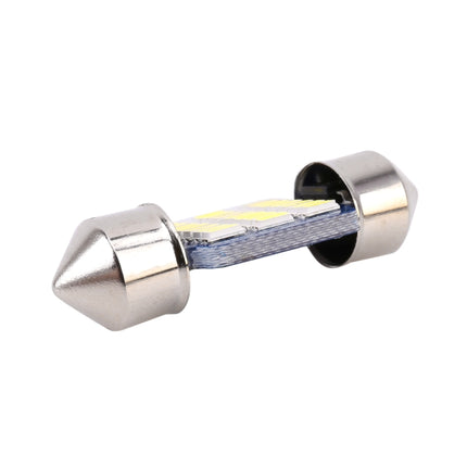 2 PCS 31mm DC12V / 1W / 6000K / 65LM 21LEDs SMD-3014 Car License Plate Light / Dome Light, with Decoder