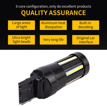 2 PCS T20 / 7440 DC9-16V / 8.2W / 6000K / 655LM Car Auto Reversing Lights / Turn Light 66LEDs SMD-2016 Lamps, 7440