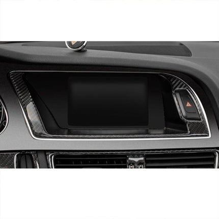 Car Carbon Fiber Navigation Outer Frame Decorative Sticker for Audi A4L / A5 / Q5 2009-2016, Navigation Outer Frame